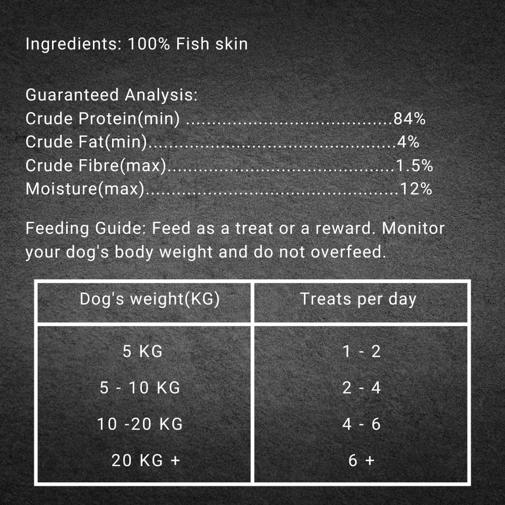Dried Fish Skin Jerky Dog Treats