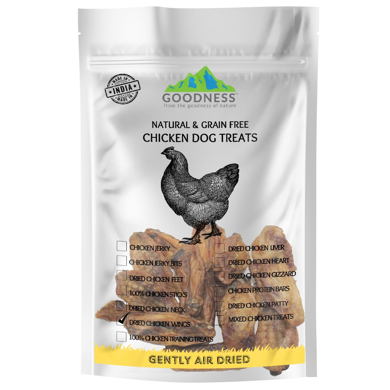 Dried Chicken Wings Dog Treats