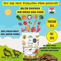 Thumbnail for 80/20 Chicken Air Dried Dog Food - Grain Free, Natural, High Protein & Fat, All Breeds & All Life Stages