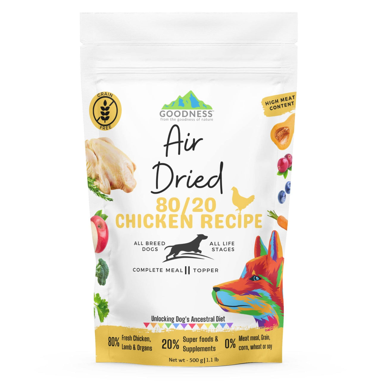 80/20 Chicken Air Dried Dog food