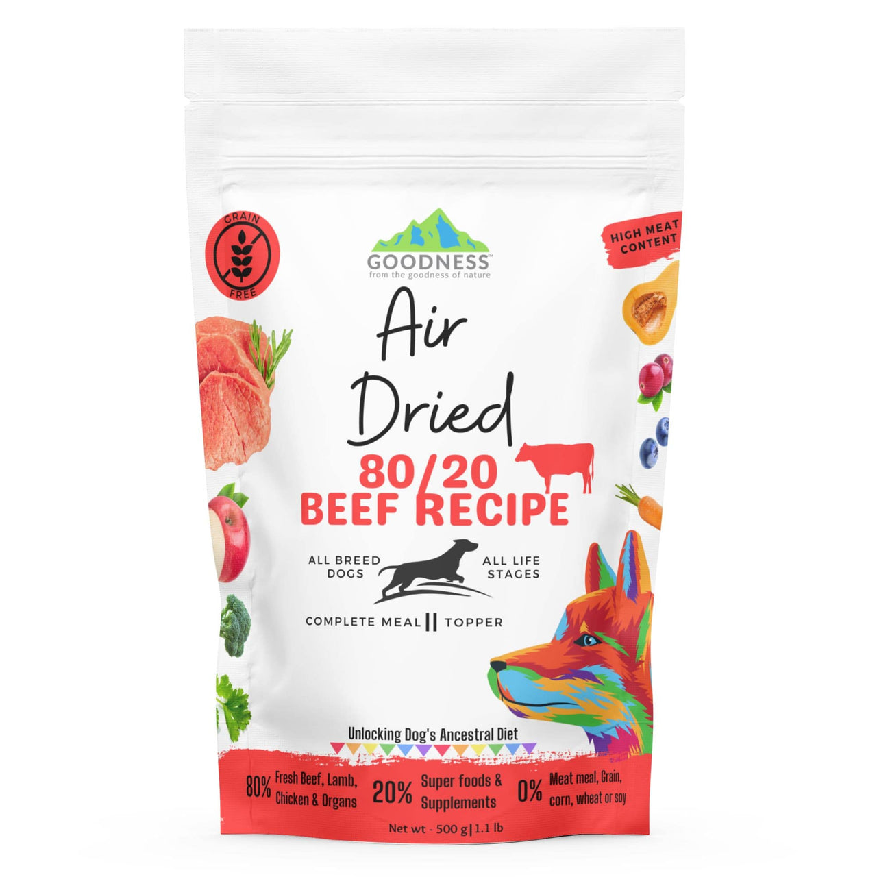 80/20 Beef Air Dried Dog food