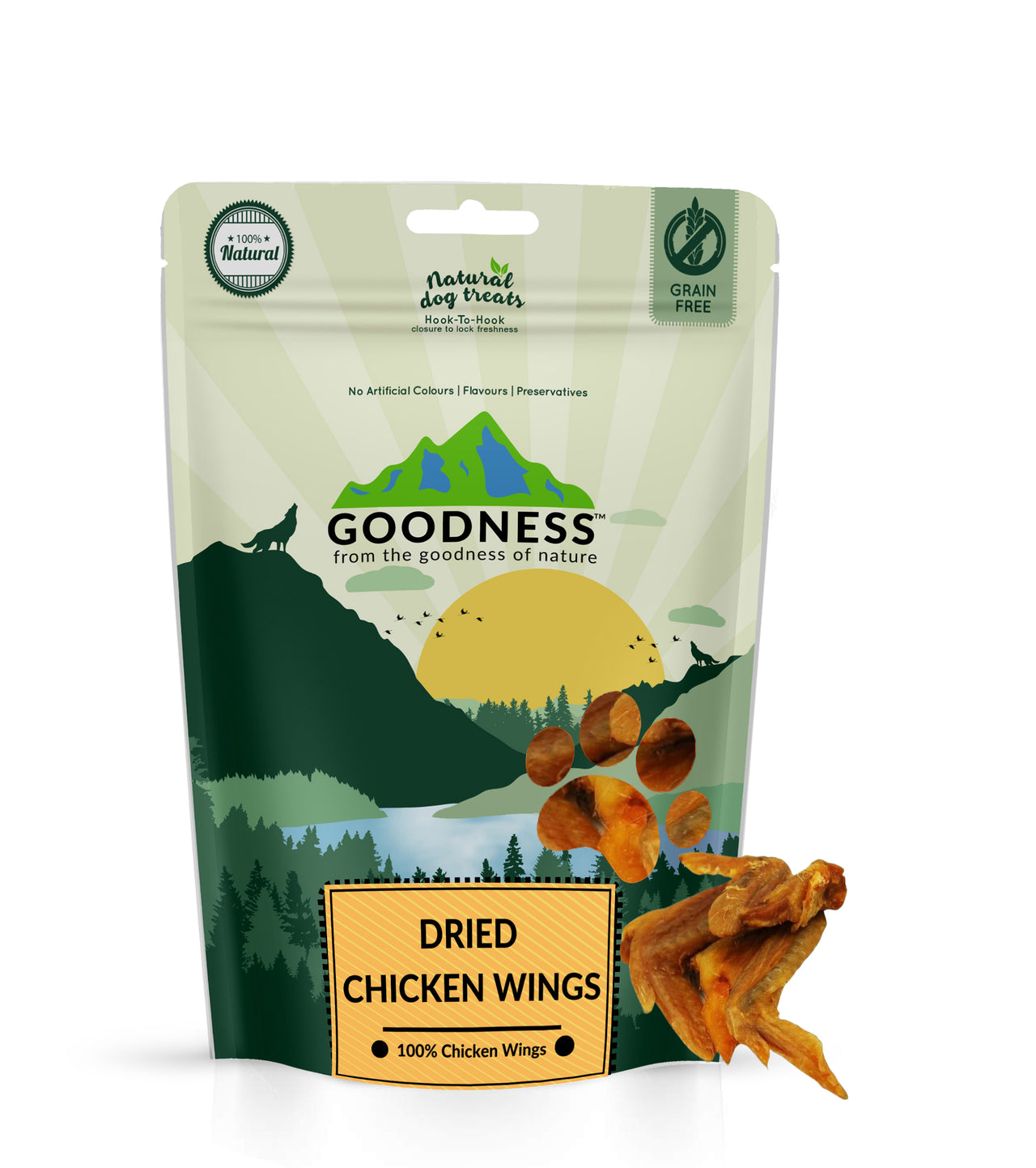 Dried Chicken Wings Dog Treats