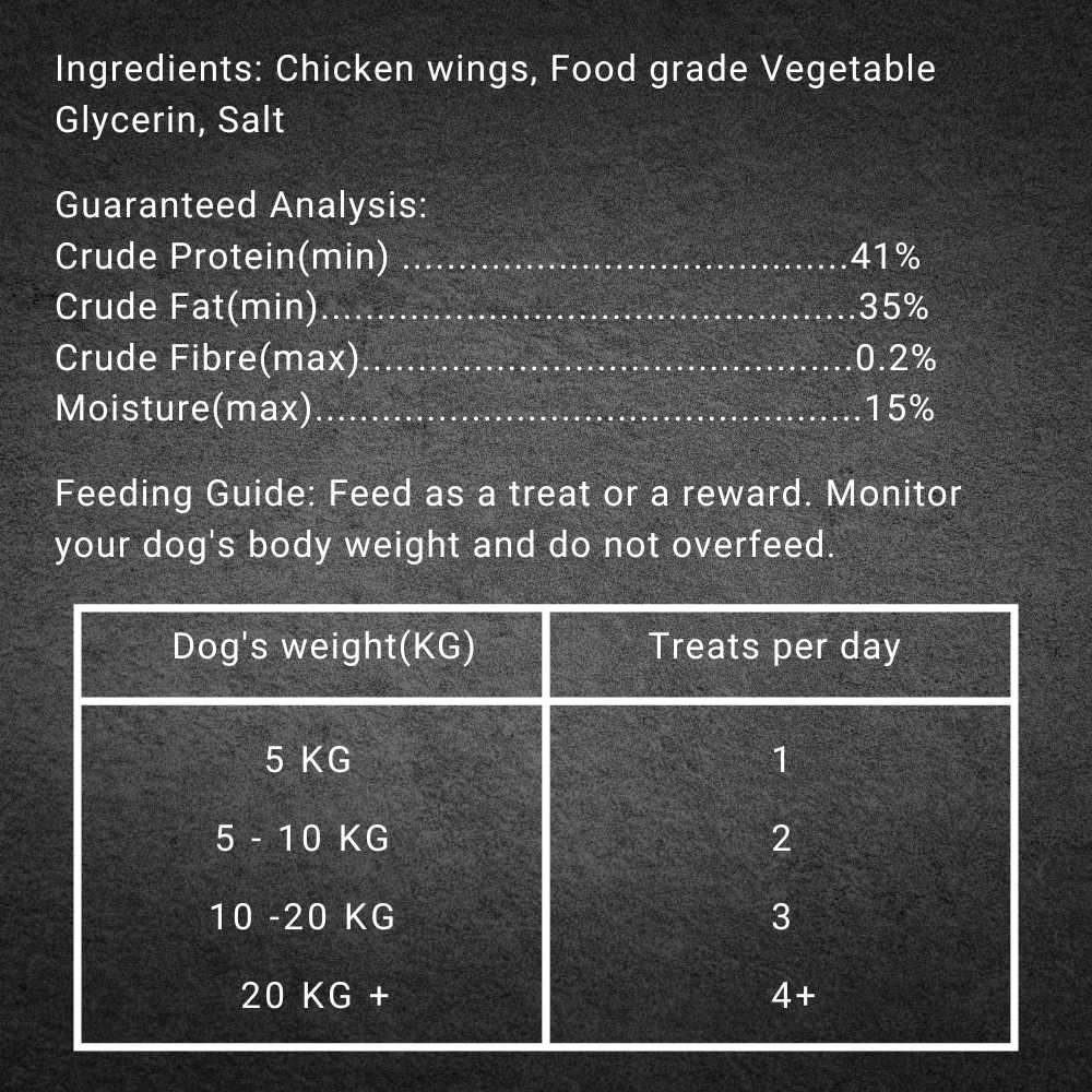 Dried Chicken Wings Dog Treats