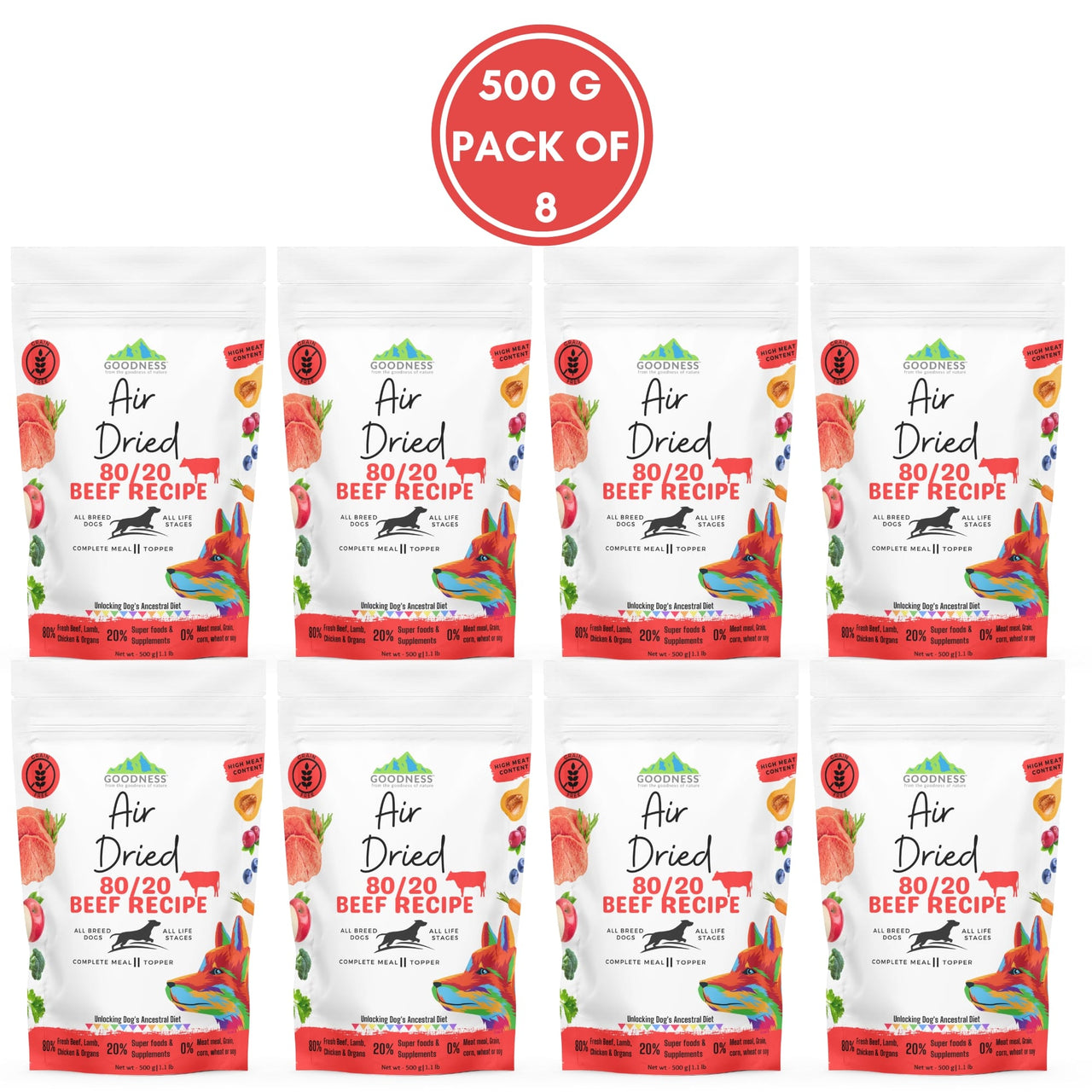 80/20 Beef Air Dried Dog Food